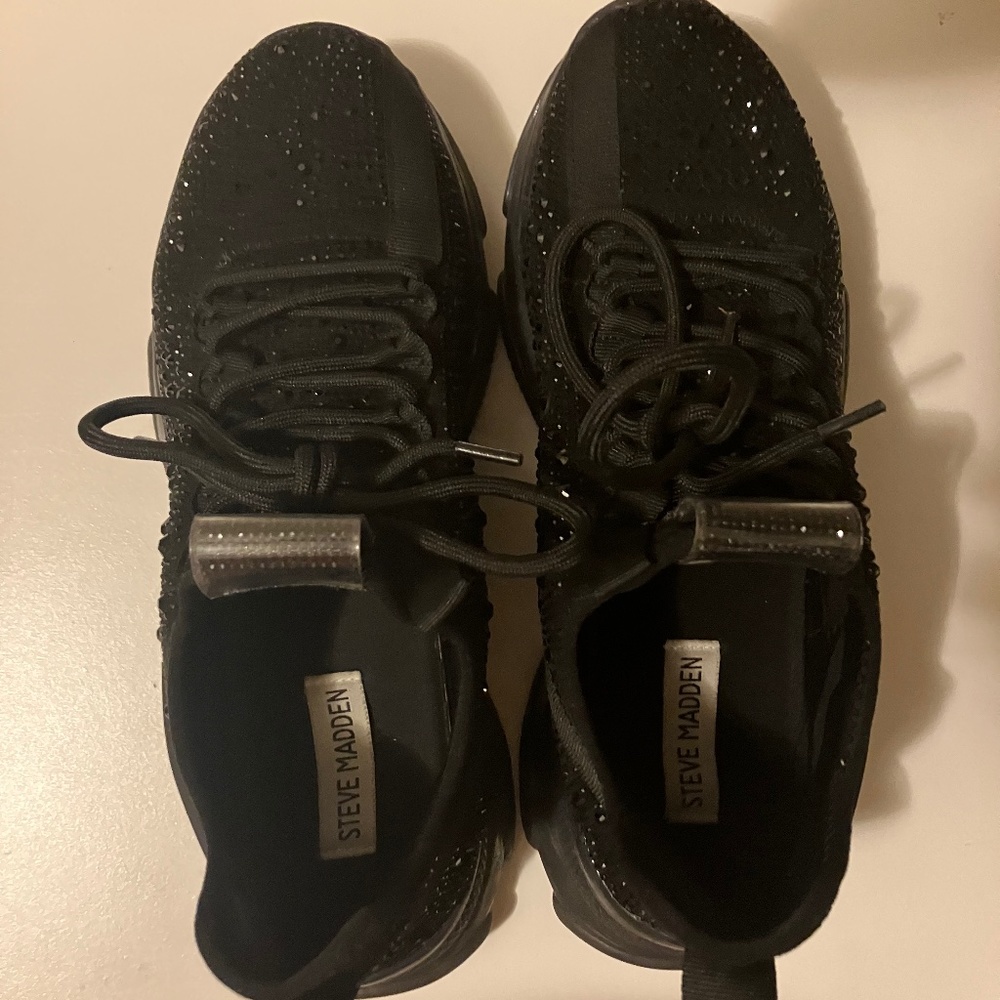 Steve Madden MAXIMA BLACK RHINESTONES